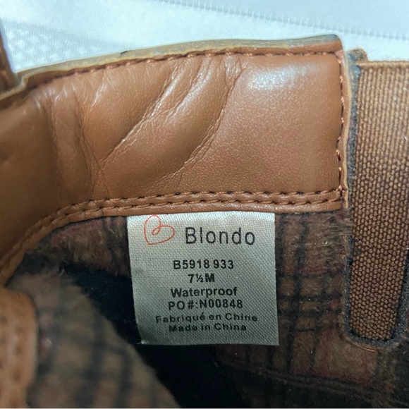 BLONDO Brown Waterproof Double Zippered Sides Womens Booties-EUC- Size 7.5 - Picture 7 of 8